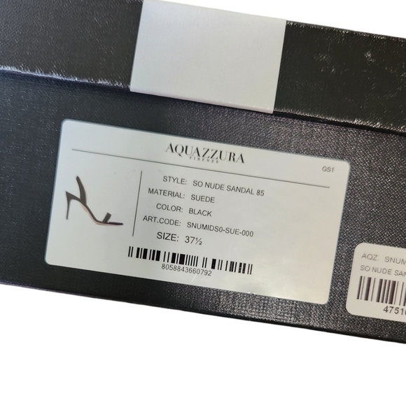 AQUAZZURA SO NUDE‎ BLACK 7.5 - Picture 12 of 16